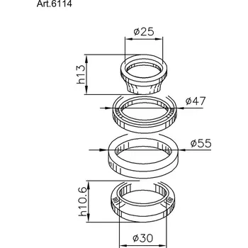 Nářadí na motocykly Ložiska řízení BUZZETTI 6114