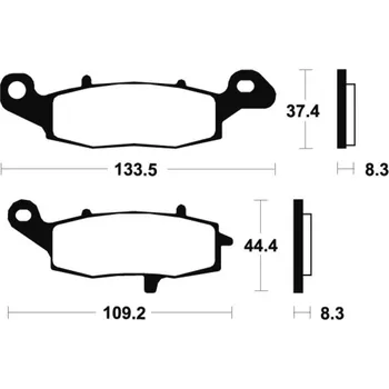 Nářadí na motocykly Brzdové destičky TECNIUM ze slinutého kovu - MTR205 MTR205