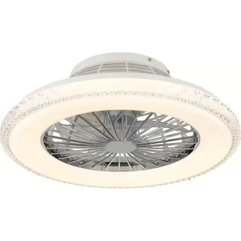 Stropní ventilátor Globo 03654 CORUSSO - Stropní LED ventilátor v bílé barvě,dálkové ovladání, LED 40W, 3000-6500K (Stmívatelný stropní ventilátor )