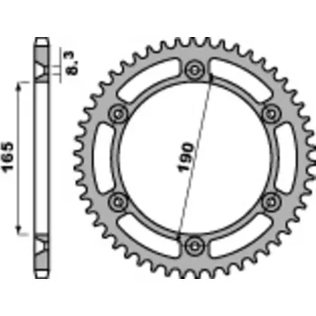 Nářadí na motocykly Ocelová standardní zadní řetězová kola PBR 896 - 520 896.45.C45
