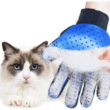 Péče o srst a drápky Rukavice-kartáč na vyčesávání srsti psa kočky