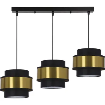 Závěsné svítidlo Prestige černo-zlaté 3bodové glamour do obýváku a jídelny 75 cm