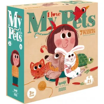 Puzzle LONDJI Puzzle Všichni moji mazlíčci - 21 pcs