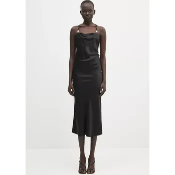 Dámské šaty Šaty Marine Serre Satin Slip, 38, černá, 99X