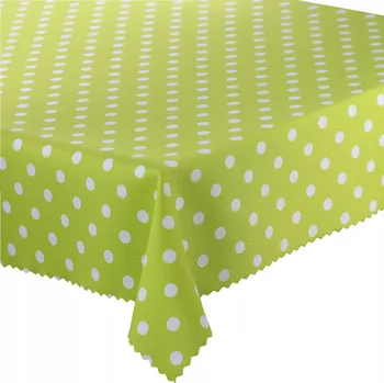 ubrus Ubrus Odolný Skvrnám Puntíky Hrášek Zelený 160x360 cm