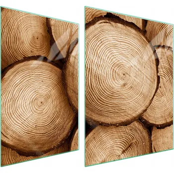 Obraz Skleněná ochranná deska na sporák 70x52 Dřevo