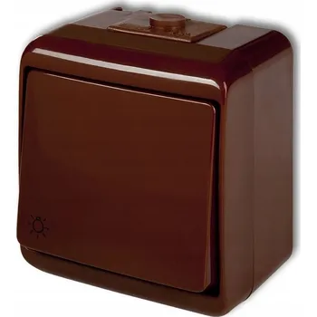 vypínač Jednopólový vypínač Klasik Karlik, odstíny hnědé 4WHE-5