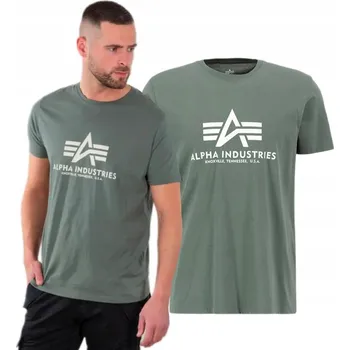 Tričko Alpha Industries Basic 100501 432 Vintage Green XXL