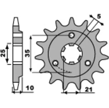 Nářadí na motocykly PBR Ocelová standardní přední řetězová kola 412 - 520 412.15.18NC