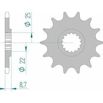 Nářadí na motocykly Ocelová standardní přední řetězová kola AFAM 73301 - 520 73301-16