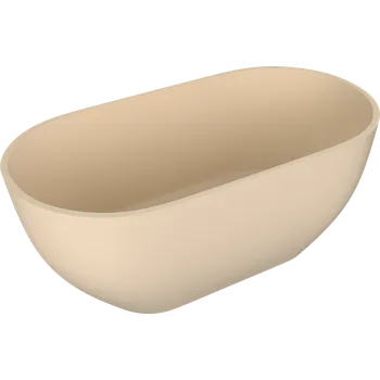 Vana Polysan Reduta Volně stojící vana litý mramor 150x75x58cm, béžová mat, 71843.81
