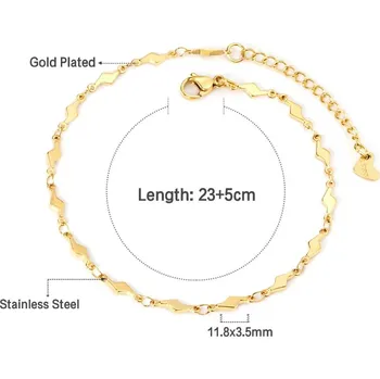 Náramek Stylový náramek na nohu ve zlaté barvě - 83G