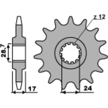 Nářadí na motocykly Ocelová standardní přední řetězová kola PBR 295 - 530 295.15.18NC