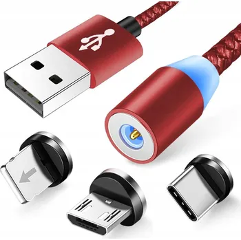 Datový kabel Kabel Interlook USB - USB typ C 2 m červený