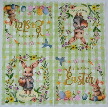 Papírový ubrousek Ubrousek na decoupage - Velikonoce - Veselé Velikonoce