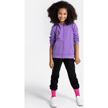 Dívčí kalhoty Dívčí Tepláky 110 Černé Dětské Kalhoty Coccodrillo WC4