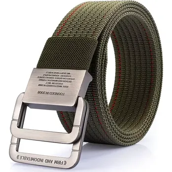 Opasek Pánský plátěný pásek Military Combat Zelený