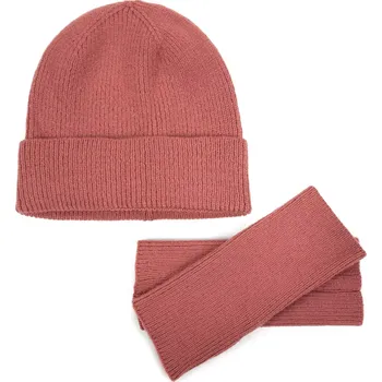 Čepice ArtOfPolo set čepice s palčáky Minimalism Lososová