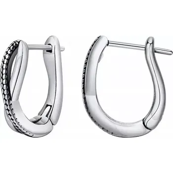 Náušnice Ocelové podlouhlé náušnice 13.5mm Snake Stříbrné