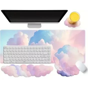 Podložka pod myš Huado XXL ergonomický set podložek k PC 4v1 Oblaky
