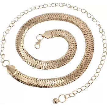 Opasek Ozdobný dámský kovový pásek Noemi Zlatý