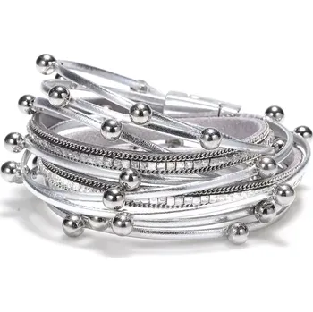 Náramek Lodestar Metalický náramek na ruku Chubby Stříbrný 39 -40 cm