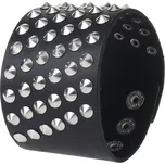Kožený náramek s nyty Ugne 22 cm Černý