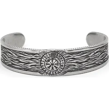 Náramek Náramek z chirurgické oceli Vegvísir Vikingský kompas
