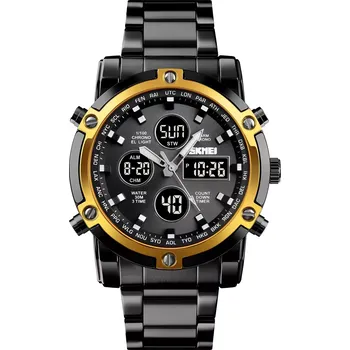 Hodinky Skmei 1389 pánské duální hodinky Atomers Černo zlaté