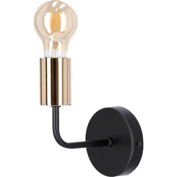 Nástěnné svítidlo Nástěnné svítidlo Spill černé moderní kovové do obývacího pokoje a ložnice se zlatým detailem