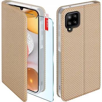 Pouzdro na mobilní telefon Pouzdro s klopou KrainaGSM pro Samsung Galaxy A42 5G zlaté