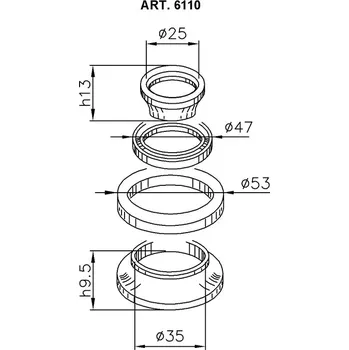 Nářadí na motocykly Ložiska řízení BUZZETTI 6110
