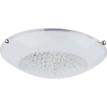 Stropní LED svítidlo Pristina 40 cm stříbrné moderní skleněné do obýváku a ložnice