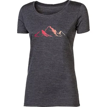 Dámské tričko PROGRESS OS VINKA "MOUNTAINS"" ž Barva: zelený melír, Velikost: S