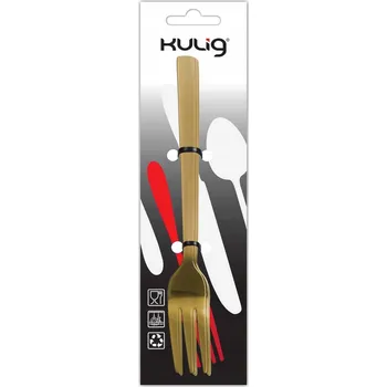 Příbor Sada 3 vidliček na dort Piano Gold Kulig 15 cm