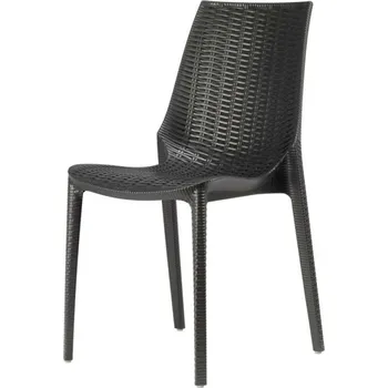 Zahradní židle Lucrezia SCAB Design antracitová plastová stohovatelná na terasu a balkon