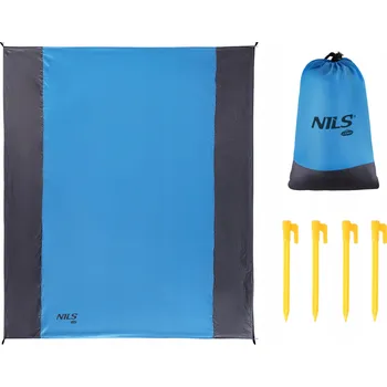 Obraz Pohodlná pikniková podložka na pláž do zahrady s krytem Nils Camp modrá