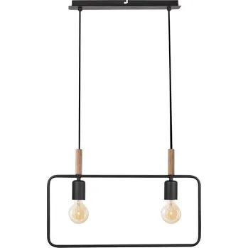 Závěsné svítidlo Frame černé dřevěné 2bodové moderní do obýváku a jídelny