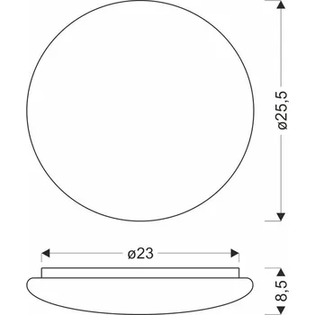 Stropní LED svítidlo Belina 25,5 cm bílé moderní kulaté stropní světlo do obýváku a kuchyně