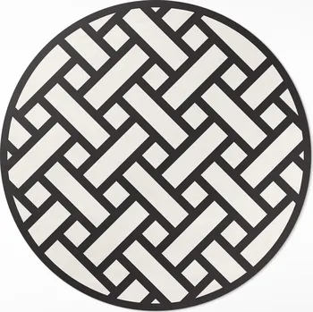 Koberec Koberec Kulatý Vnitřní průměr 60 cm Jednoduchý pletený vzor imitace proutí