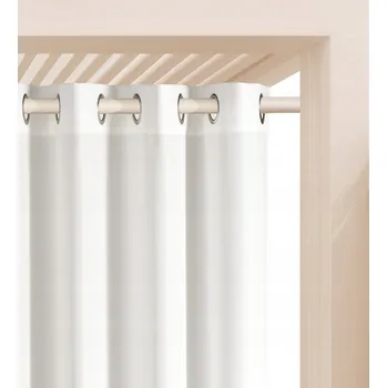 Obraz Zahradní závěs do altánku s kroužky/průchodkami 140x250 cm, zlomená bílá