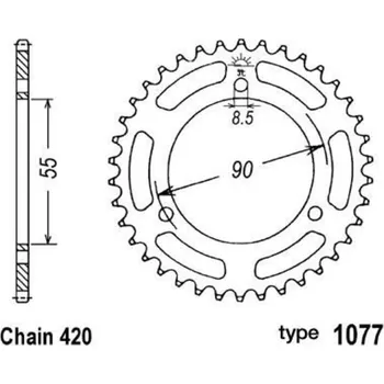 Nářadí na motocykly B1 Ocelové standardní zadní kolo - 420 JBF430S00B