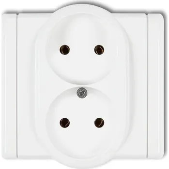 Elektrická zásuvka Bílá nástěnná Elektrická Zásuvka Karlik
