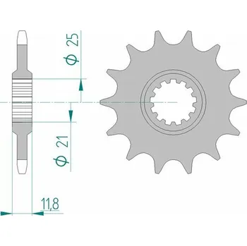 Nářadí na motocykly Ocelová standardní přední řetězová kola AFAM 64302 - 520 64302-13