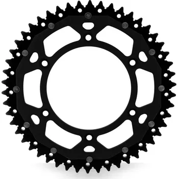 Nářadí na motocykly ART Dvoukomponentní hliníkovo-ocelová ultralehká samočisticí zadní rozeta 460 - 520 ART-460-48-BLK