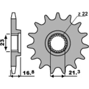Nářadí na motocykly Ocelová standardní přední řetězová kola PBR 443 - 520 443.17.18NC