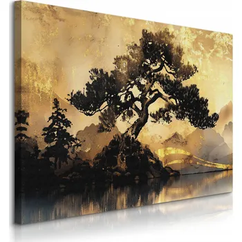 Obraz OBRAZ DO OBÝVÁKU LOŽNICE ABSTRAKTNÍ STROM VINTAGE GLAMOUR STYL 100x70