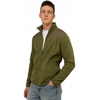 Pánská mikina Teplý pánský fleecová mikina, rozepínací mikina fleecová s kapsami Captain Mike, velikost 3XL