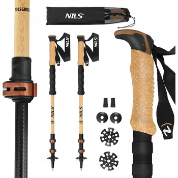 Trekingová hůl Trekkingové hole Nordic Walking nastavitelné bambusové