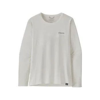 Dámské tričko Patagonia Cap Cool Daily Graphic Shirt Waters Long Sleeve Women Boardshort Logo Light Plume Grey: White bílá L